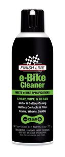 Preparat FINISH LINE E-Bike Cleaner - przeznaczony do czyszczenia elementów w rowerach elektrycznych. 420ml