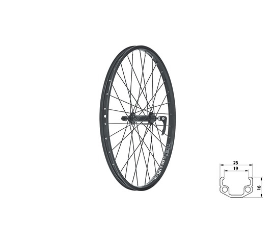 Koło przód Kellys KLS Wasper V-brake F, 24