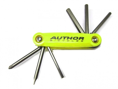 Klucze zestaw AUTHOR TOOLBOX 6 żółto-srebrne
