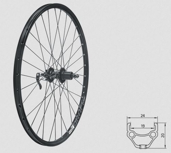 Koło tylne Kellys KLS DRAFT R DSC, 27,5", black