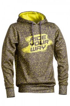 Bluza techniczna z kapturem Dartmoor Ride Your Way grafitowo-limonkowa