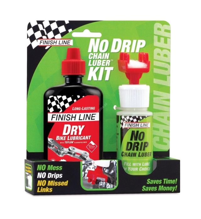 Przyrząd do smarowania łańcucha Finish Line NO DRIP + Olej Teflon Plus 120 ml