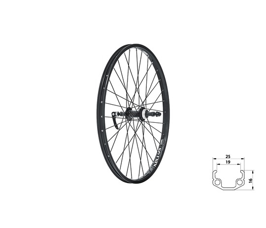 Koło tył Kellys KLS Wasper Freewheel  V-brake R, 24