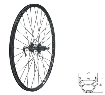 Koło tylne  Kellys KLS DRAFT DSC R, 26", black