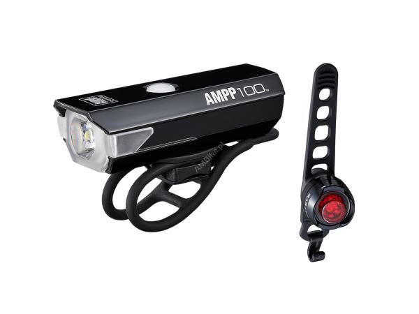 Zestaw lamp CatEye AMPP100/SL-LD160-R