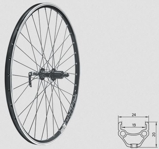 Koło tylne Kellys KLS DRAFT R, 28/29", black